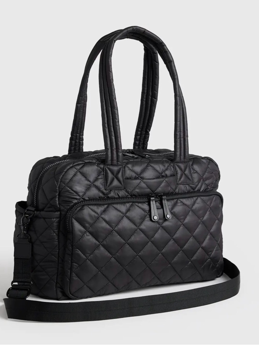 Quince Transit Quilted Duffle Bag black large carryon